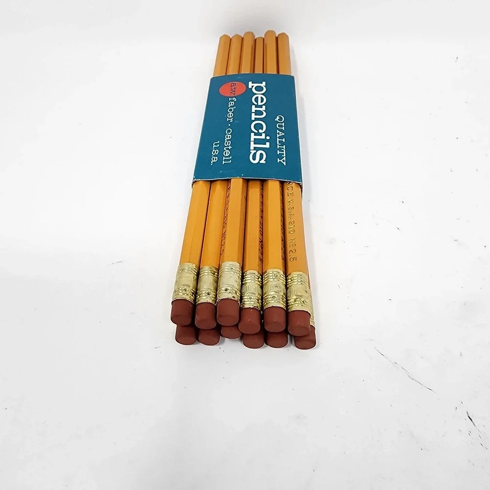 Vintage Faber‎ Castell 210 No 2.5 Pencils Bonded Lead 12 Pack New Old Stock